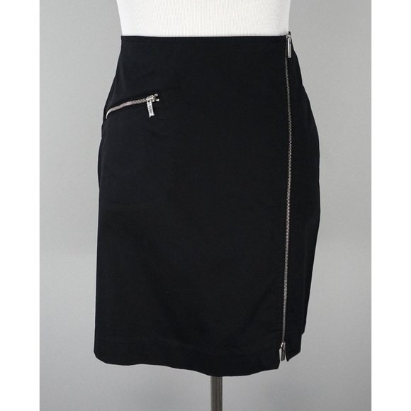 RALPH LAUREN GOLF Black Silver Side Zip Pocket Athletic Skirt